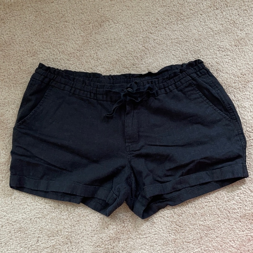 Black Old Navy Linen Blend Shorts